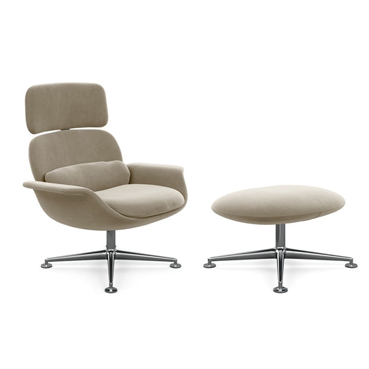 High Back Lounge Chair  KN02  & Ottoman KN03           Knoll