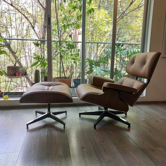 Eames Lounge Chair con Ottoman / (Réplica)