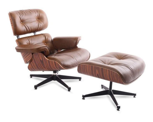 Eames Lounge Chair con Ottoman / (Réplica)