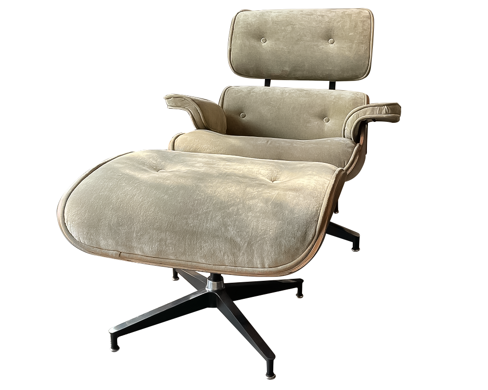 Eames Lounge Chair con Ottoman - terciopelo